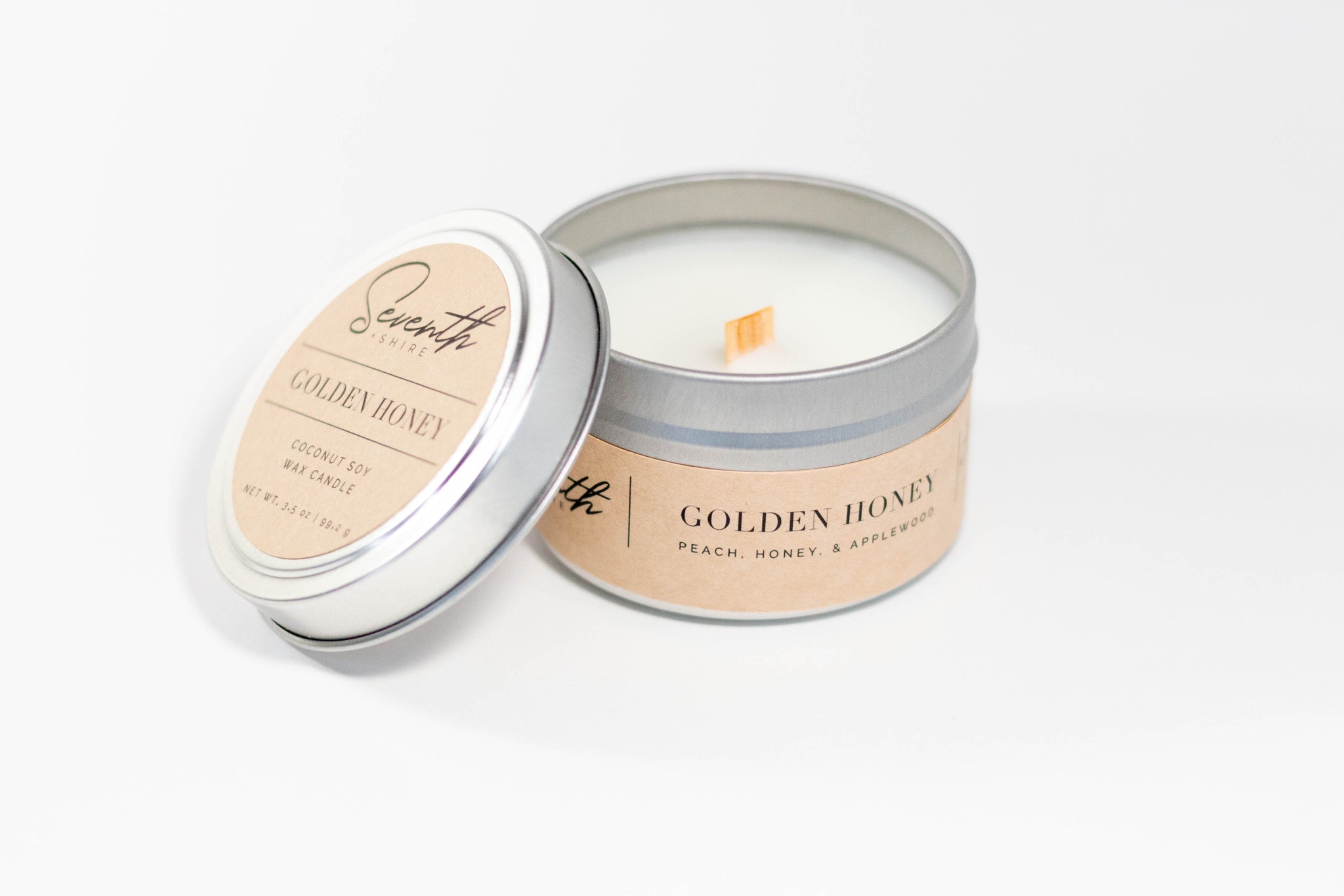Golden Honey Traveler Tin Candle